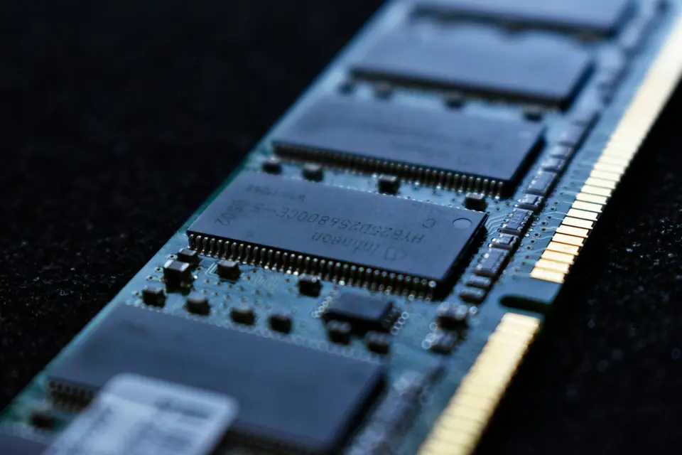 Close-up of a RAM memory module